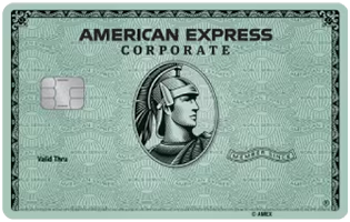 American Express Corporate credit card featuring classical profile portrait and chip technology
